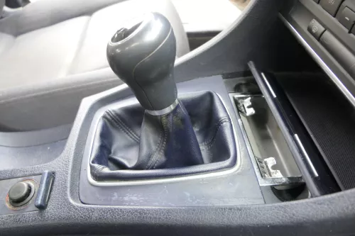 Audi A4 B6 8E Schaltknauf Schaltsack Schaltknüppel 5-Gang Leder original blau ma (164749)