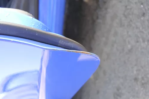 VW Polo 9N 9N3 Tür vorne links Fahrertür 2/3-Türer blau LA5F ohneAnbautei (164821)