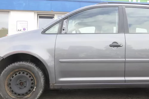 VW Touran 1T 1T3 Tür vorne links Fahrertür grau LD7X OHNE Anbauteile Cross (164967)