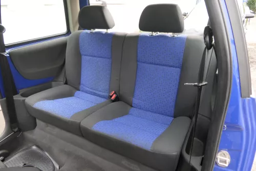VW Lupo Seat Arosa Sitz Rückbank Sitzfläche Sitze mit Kopfstützen blau schwarz (164988)