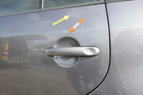 VW Touran 1T 1T3 Tür hinten links grau LD7X Cross (165014)