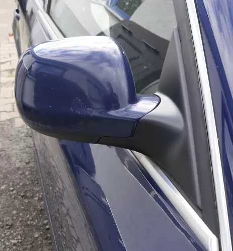 VW Passat 3B 3BG elektrischer Spiegel Außenspiegel rechts Glas blau LB5N