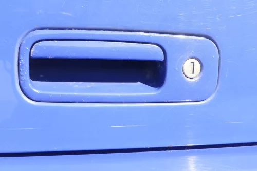 Polo 6N2 Heckklappe Klappe hinten Kofferraumklappe blau LA5C Scheibe (165129)