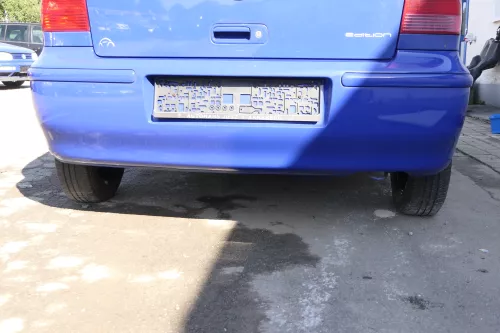 VW Polo 6N2 Stoßstange hinten Heckstoßstange Stoßfänger blau LA5C surf (165131)