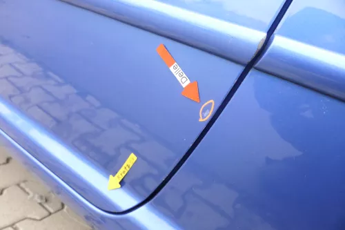 VW Golf 4 Tür vorne links Fahrertür 2/3-Türer blau LW5Y ohneAnbauteile (165321)