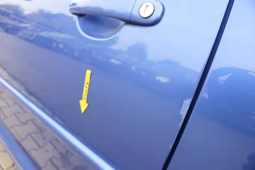 VW Golf 4 Tür vorne links Fahrertür 2/3-Türer blau LW5Y ohneAnbauteile (165321)