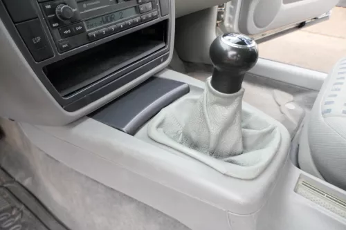 VW Passat 3B 3BG Schaltknauf Schaltsack Schaltung Schaltknüppel 5-Gang grau Lede (165546)