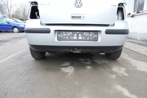 VW Golf 4 Limousine Stoßstange hinten Heckstoßstange Stoßfänger silber LB7Z grau (165580)