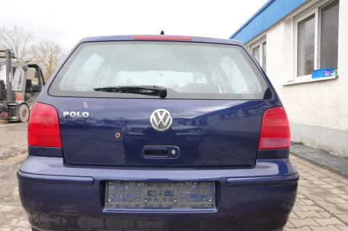 Polo 6N2 Heckklappe Klappe hinten Kofferraumklappe blau LB5N Scheibe (165749)
