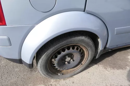 Audi A2 8Z Kotflügel Abdeckung Verbreiterung Radabdeckun hinten rechts blau LY7R