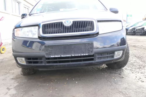 Skoda Fabia 6Y Stoßstange Stoßfänger vorne schwarz LF9R 2000-2004