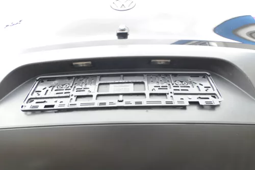 VW Fox 5Z Stoßstange hinten Stoßfänger schwarz matt u (166412)