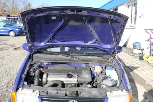 VW Polo 6N Motorhaube Frontklappe Haube vorne Klappe blau LD5D (166476)
