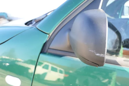 VW Lupo Arosa manueller Spiegel Außenspiegel links manuell schwarz matt großer (166510)