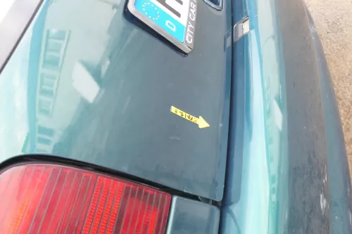 VW Polo 6N Heckklappe Klappe hinten Kofferraumklappe mit Scheibe grün LC6P (166614)