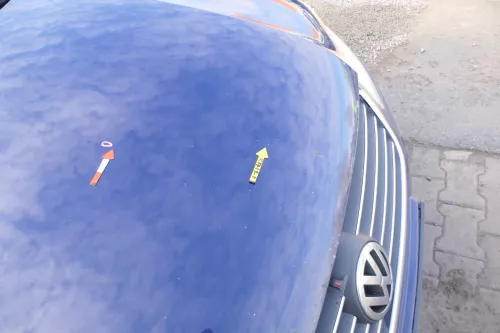 VW Passat 3BG Motorhaube Klappe vorne vorn Haube blau LA5E (166636)