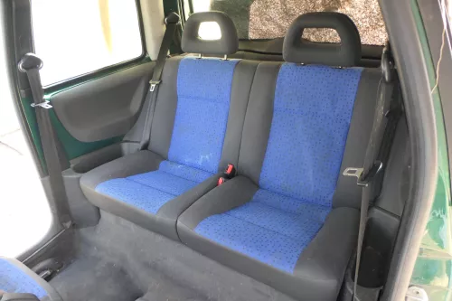VW Lupo Seat Arosa Sitz Rückbank Sitzfläche Sitze mit Kopfstützen blau schwarz (166677)
