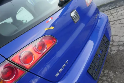 Seat Ibiza 6L Heckklappe Klappe hinten Kofferraumklappe blau LS5G ohneBremsleuch (166833)