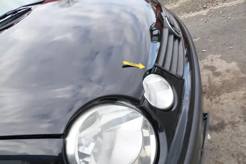 VW Polo 9N Motorhaube Klappe Haube vorne schwarz LC9Z bis ca. Bj. 2004 d (166860)
