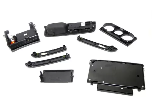 VW Passat 3B 3BG Mittelkonsole Verkleidung Aschenbecher Dekor braun netzoptik (166931)