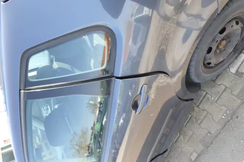 VW Polo 9N 9N3 Tür hinten links 4/5-Türer grau LC7V - ohne Anbauteile (167244)