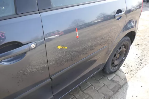 VW Polo 9N 9N3 Tür hinten links 4/5-Türer grau LC7V - ohne Anbauteile (167244)