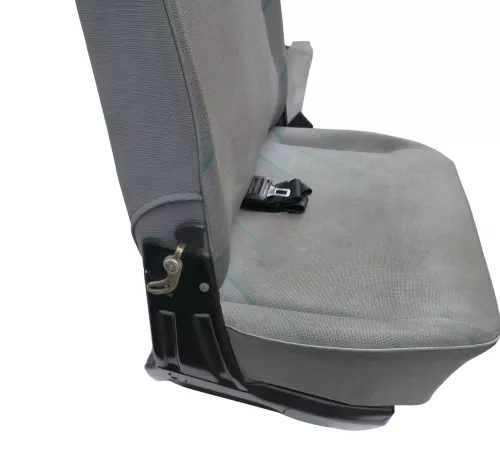 VW T4 Sitz vorne rechts 2er Doppel Beifahrersitz Doppelsitzbank grau mit Konsole (167323)