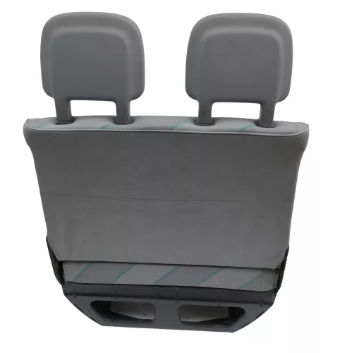 VW T4 Sitz vorne rechts 2er Doppel Beifahrersitz Doppelsitzbank grau mit Konsole (167323)