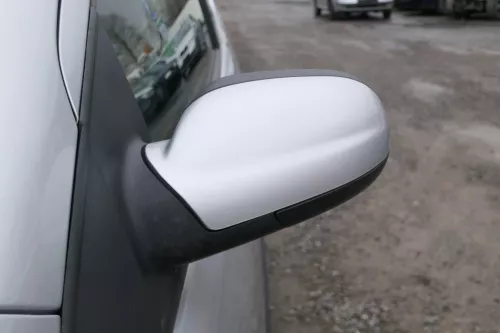 VW Fox 5Z manueller Spiegel Außenspiegel + Glas links silber LA7W