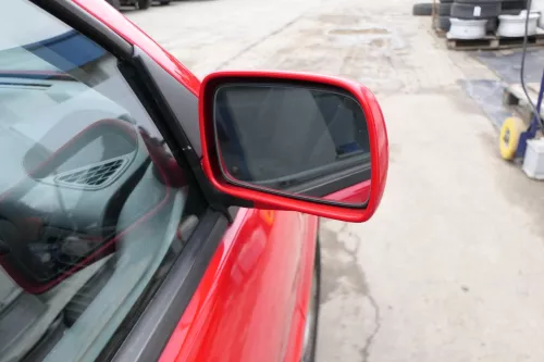 VW Polo 6N manueller manuell Spiegel Außenspiegel rechts rot LP3G & Glas (167627)
