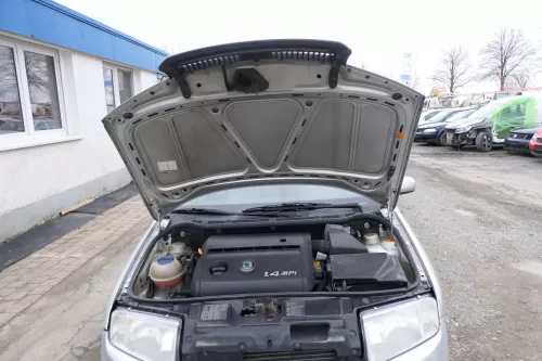 Skoda Fabia 6Y Motorhaube Klappe vorne silber grau LF7T mit Grill vorn (167703)