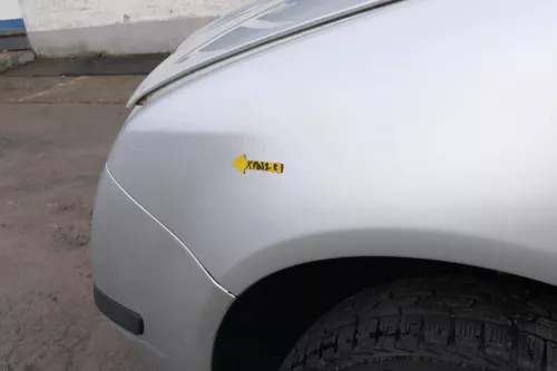 Skoda Fabia 6Y Kotflügel vorne links silber grau LF7T auch Kombi (167766)