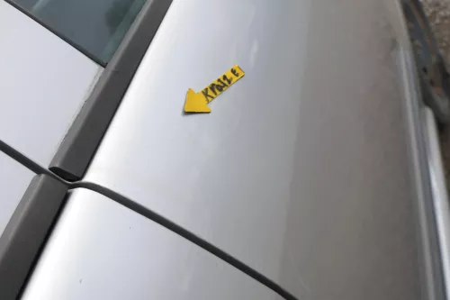 Skoda Fabia 6Y Limousine Schrägheck Tür hinten links grau silber LF7T (167767)