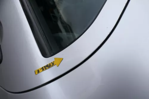 Skoda Fabia 6Y Limousine Schrägheck Tür hinten links grau silber LF7T (167767)