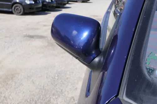 VW Polo 6N manueller manuell Spiegel Außenspiegel rechts mit Glas blau LB5N (167864)