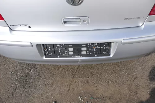 VW Polo 6N2 Stoßstange hinten Heckstoßstange Stoßfänger silber LA7W (167873)