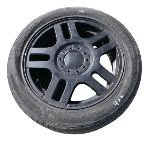 4x Golf 4 Alufelge Felge 205/55 R16 91V 1J0601025AC Ronal 2-4mm schwarz (168020)