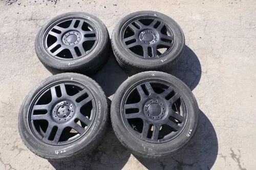 4x Golf 4 Alufelge Felge 205/55 R16 91V 1J0601025AC Ronal 2-4mm schwarz  (168020)