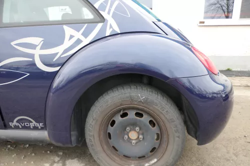 VW New Beetle 9C Kotflügel hinten links blau lila LG5T  1C0821301F  (168412)