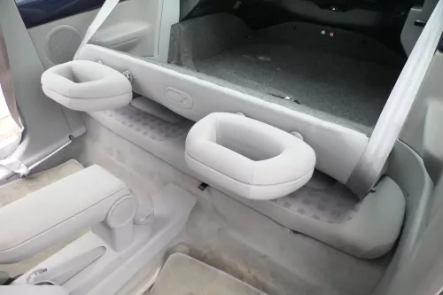 VW New Beetle 9C Sitz Sitze hinten Rückbank Rücksitzbank Lehne grau (168423)