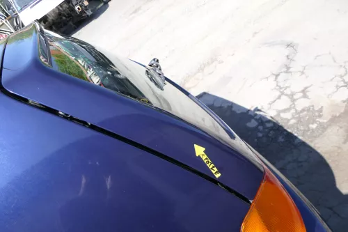 VW Polo 6N Heckklappe Klappe hinten Kofferraumklappe mit Scheibe blau LB5N (168858)