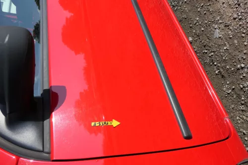 VW Lupo Seat Arosa Tür vorne links Fahrertür rot LP3G (mechanischer FH) (168877)