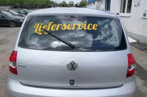 VW Fox 5Z Heckklappe Kofferraumklappe Klappe hinten + Scheibe silber LA7W (168983)
