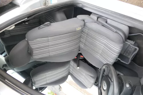 VW Fox Sitz Fahrersitz vorne links OHNEAirbag höhenverstellbar  v (168986)
