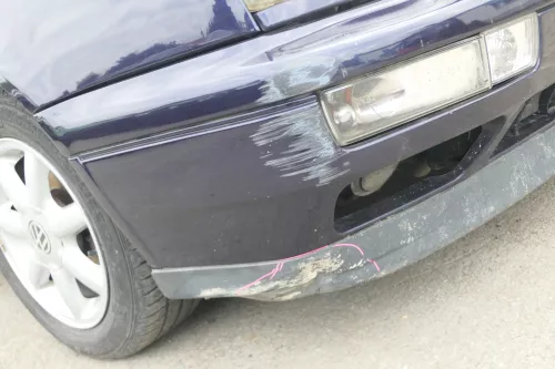 VW Golf 3 auch Cabrio Stoßstange vorne Stoßfänger vorn blau LC5L lackiert (169368)