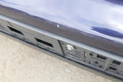 VW Golf 3 auch Cabrio Stoßstange vorne Stoßfänger vorn blau LC5L lackiert (169368)