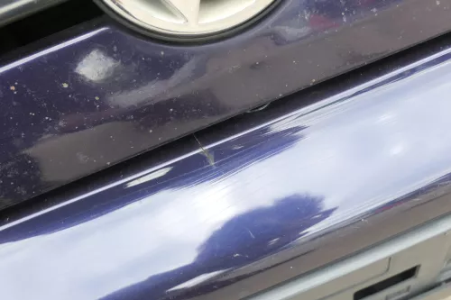 VW Golf 3 auch Cabrio Stoßstange vorne Stoßfänger vorn blau LC5L lackiert (169368)