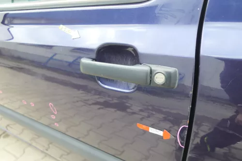 VW Golf 3 Tür vorne links Fahrertür 2/3-Türer blau LC5L (169369)