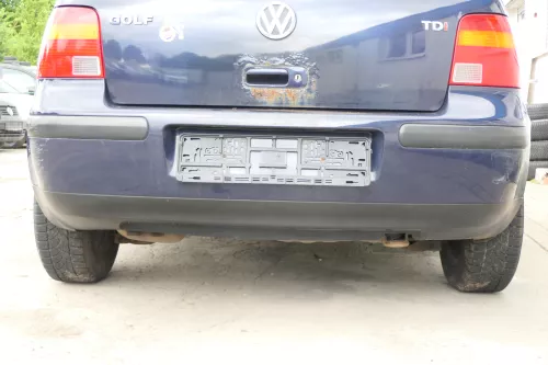 VW Golf 4 Limousine Stoßstange hinten Heckstoßstange Stoßfänger blau LA5G (169474)