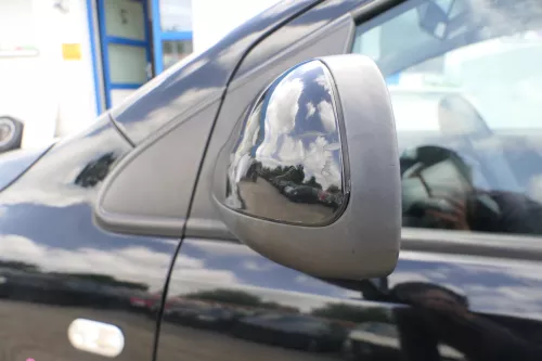 VW Fox 5Z manueller Spiegel Außenspiegel + Glas links schwarz L041 (169931)